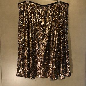 Ava and viv gold sequin skirt